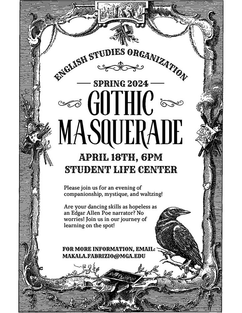Gothic Masquerade flyer.